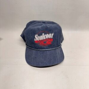 Cobra Caps Snapback Hat Mens OSFM Blue Sealcoat Maintenance Rope Trucker Vintage